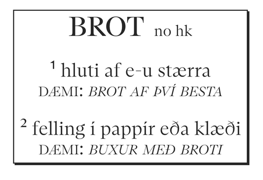 Upplýsingar / Information
