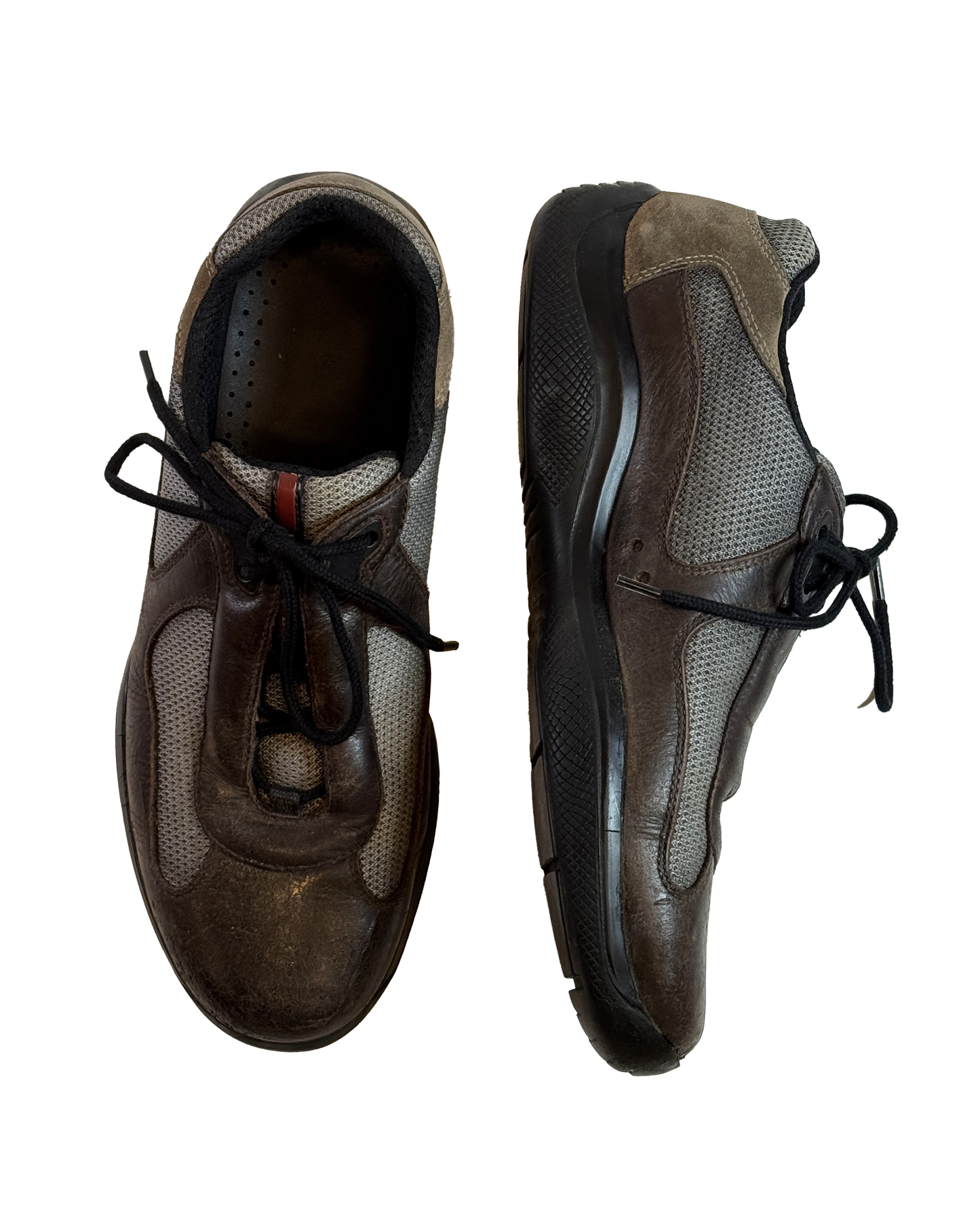Brúnir Prada America's Cup strigaskór / Brown Prada America's Cup sneakers