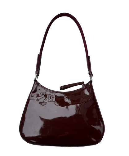 Dökkrauð Prada taska frá 1999 / FW1999 Prada patent burgundy bag