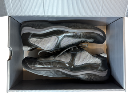 Lakkleðurs Prada America's Cup strigaskór / Patent Prada America's Cup trainers