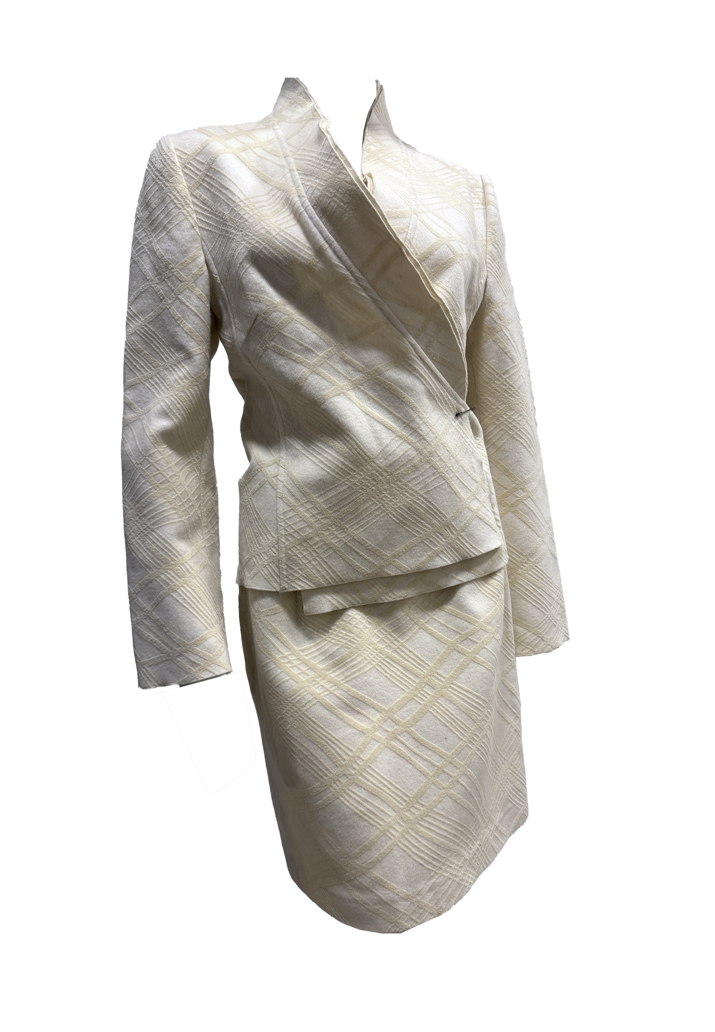 Ljós pilsdragt / Ivory skirtsuit