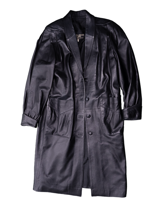 Leðurkápa / 1980s leather coat